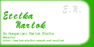 etelka marlok business card